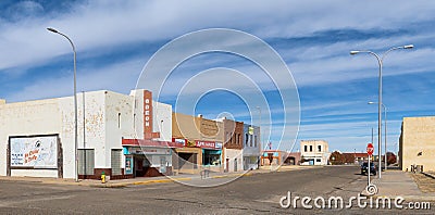 Odeon Theater in downtown Tucumcari, New Mexico Editorial Stock Photo