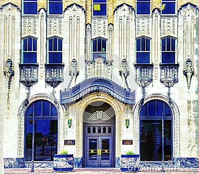 The Historic Oklahoma Natural Gas Company Building, 1925, Tulsa, Oklahoma - Architecture Editorial Stock Photo