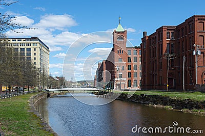 Historic Pacific Mills in Lawrence, Massachusetts, USA Editorial Stock Photo