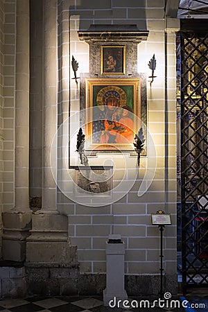 Historic painting in Cathedral Primada Santa Maria de Toledo Editorial Stock Photo