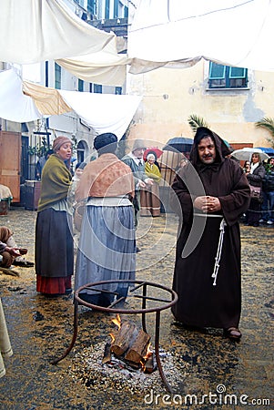 Historic Parade in Taggia Editorial Stock Photo