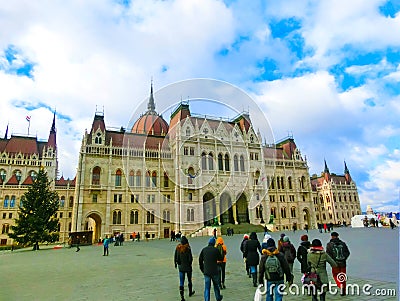 The historic parliament of Budapest in Hungary Editorial Stock Photo