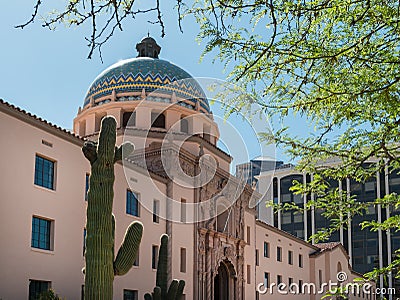 Historic Pima County Courthouse in Tucson, Arizona Stock Photo