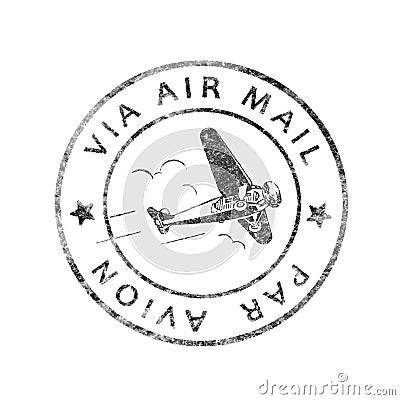 Historic Postmark Air mail Stock Photo