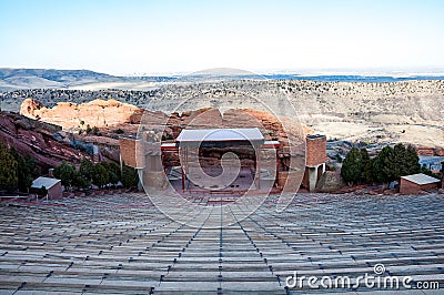 Historic Red Rocks Amphitheater near Denver, Colorado Stock Photo