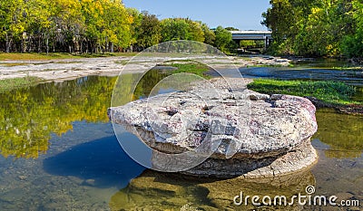 Historic Round Rock at Brushy Creek Stock Photo