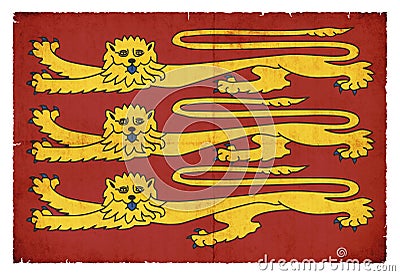Historic Royal Banner of King Richard I England Stock Photo