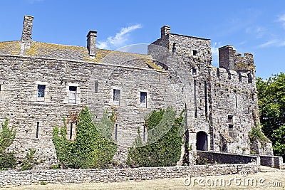 Historic ruin of a fortified castle Stock Photo