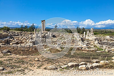 Historic ruins in Cyprus Stock Photo