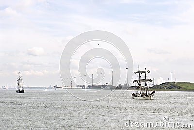 Historic sailing boats Stock Photo