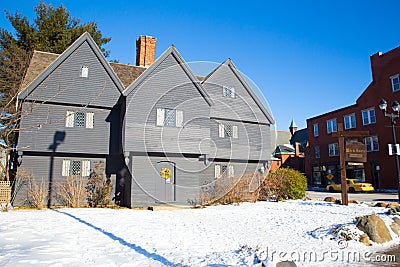 Historic Salam Massachusetts Witch house Editorial Stock Photo