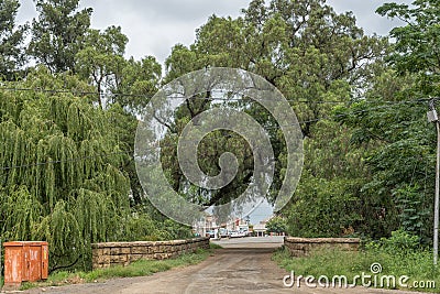 Historic sandstone road bridge in Winburg Editorial Stock Photo