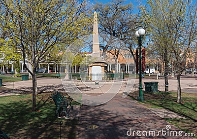 The Plaza, Santa Fe, New Mexico Stock Photo