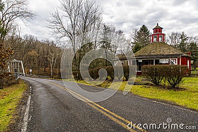 Historic School, General Store & Post Office - Fredericktown, Ohio Editorial Stock Photo