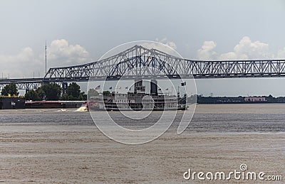 Historic ship on Mississippi, New Orleans Editorial Stock Photo