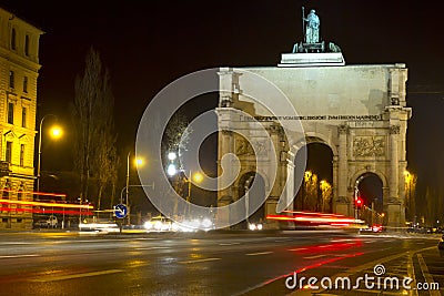 The historic Siegestor in Munich, Germany Stock Photo