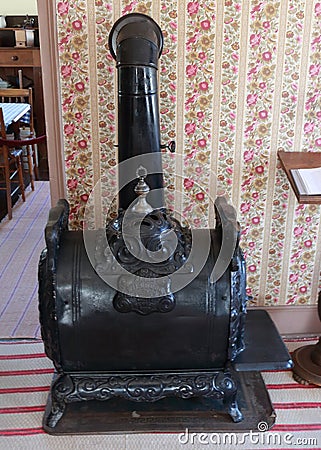 Antique Acme stove at Harry S Truman Birthplace, LeMar, MO Editorial Stock Photo