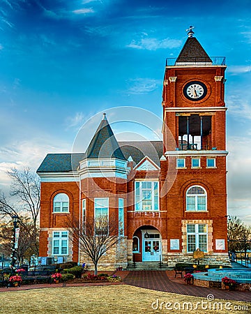 Historic small town court house building Stock Photo