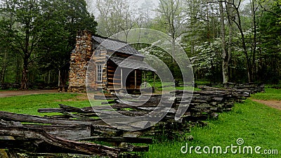 Smoky Mountain Cabin Stock Photo