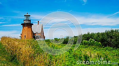 Historic Southeast Lighthouse, Block Island, Rhode Island Editorial Stock Photo