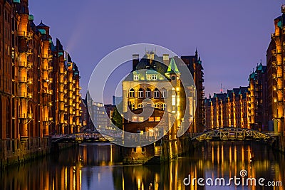 The historic Speicherstadt, Hamburg Stock Photo