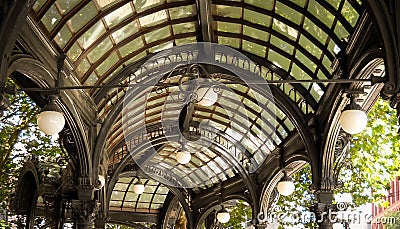 Historic State Bus Shelter in Seattle Washington Stock Photo