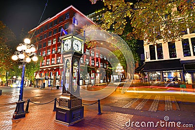 Historic Steam Clock in Gastown Vancouver,Canada Stock Photo