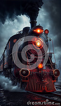 historic Steam train locomotive Stock Photo