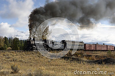 EDITORIAL, 18 October 2015, Historic Steam Trains and Heritage Railroad of the Sumpter Valley Railway or Railroad, Sumpter Oregon Editorial Stock Photo