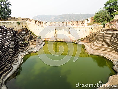 Historic Stepped pond of Nahargarh-2 Stock Photo