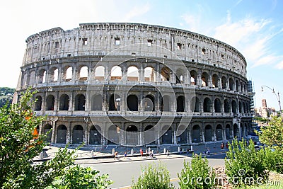 Historic stone monument in Rome Editorial Stock Photo