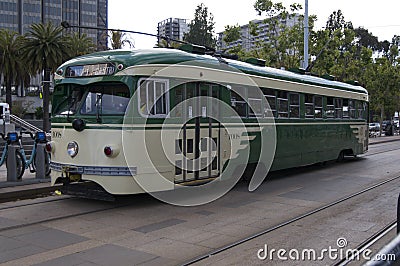 Historic streetcar of the city of San Francisco Editorial Stock Photo