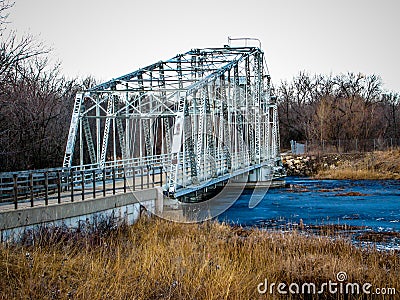 Historic Swing Bridge Stock Photo