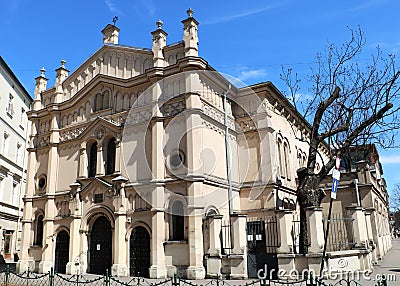 Tempel Synagogue, KrakÃ³w, Poland Stock Photo