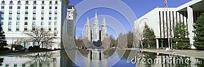 Historic Temple and Square in Salt Lake City, UT home of Mormon Tabernacle Choir Editorial Stock Photo