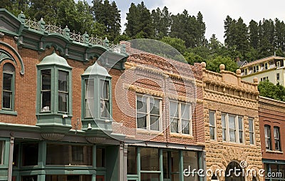 Historic Town of Deadwood, South Dakota Stock Photo