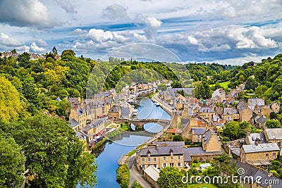 Historic town of Dinan, Bretagne, France Stock Photo