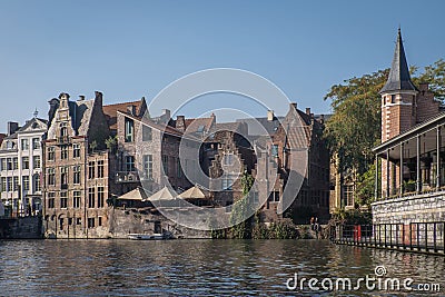 Historic town Ghent in Belgium Stock Photo