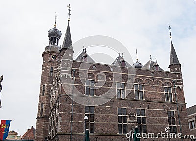 Historic town hall with towers in Venlo, Holland Stock Photo