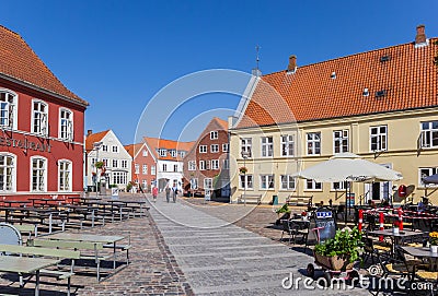 Historic town square in the center of Tonder Editorial Stock Photo