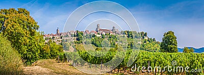 Historic town of Vezelay with famous Abbey, Burgundy, France Stock Photo