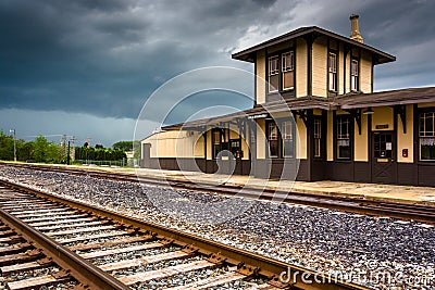 The historic train station in Gettysburg, Pennsylvania. Stock Photo