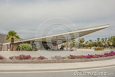 Historic Tramway Gas Station in Palm Springs Editorial Stock Photo