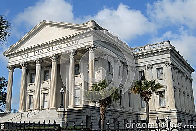 Historic U.S.Customs House Editorial Stock Photo