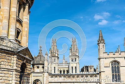 Historic university buildings Stock Photo