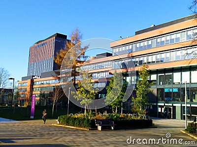 University campus building in Manchester Stock Photo