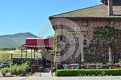 Historic V Marketplace in Yountville, Napa Valley Editorial Stock Photo