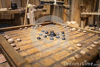 The historic viking boardgame Hnefatafl Editorial Stock Photo