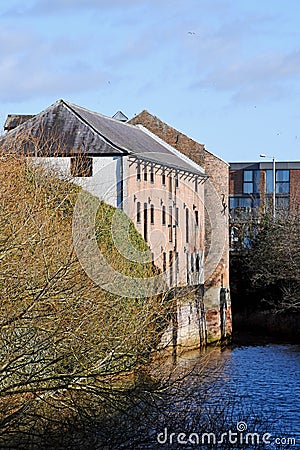 Historic Warehouses, Boal Quay, Kings Lynn, Norfolk, England, UK. Stock Photo