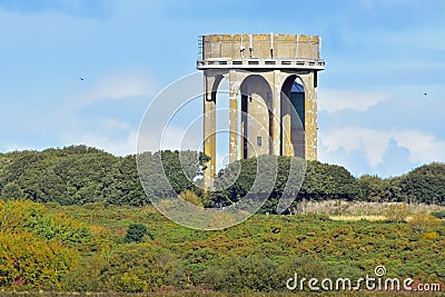 Watertower and Southwold Common, Suffolk, England Stock Photo